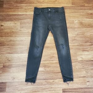 Zara Basic Skinny Jeans Size 6 Black Stretch
